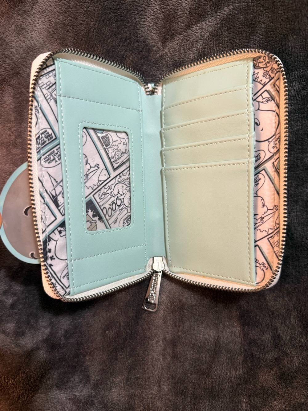 Loungefly White & Light Blue Casper 'Let's Be Friends' Zip Wallet - Picture 3 of 3
